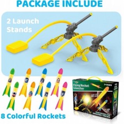 Rocket Launch Toys for Kids Age of 3 4 5 6 7 8 Year Old Boys & Girls 2 Pack Rocket Launchers with 8 Colorful Foam Rockets Top...