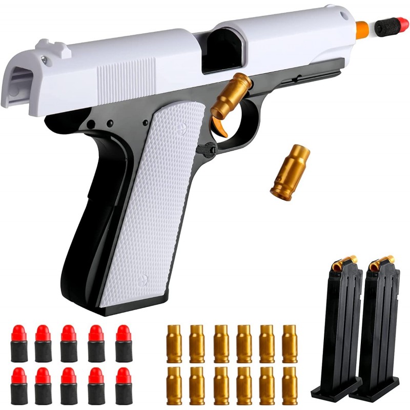 Soft Bullet Pistol Toy Gun with Shell Ejection Magazine Toy Foam Blaster for Kids $31.66 Toy Foam Blasters & Guns