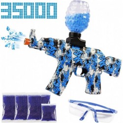 Electric Gel Ball Blaster Splatter Ball Blaster with 35000 Water Beads and Goggles for Outdoor Activities Shooting Team Game ...