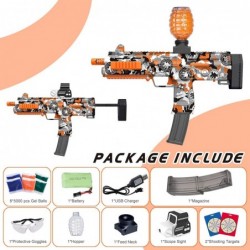 Electric Gel Ball Blaster Toys Gun with 30000pcs Splatter Ball New Styling MP7 Blaster Shooting Games Semi-Automatic Mode Sui...