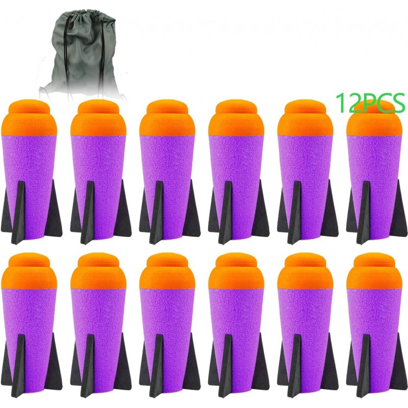 Mega Missile Refill for Nerf N-Strike Elite Series 12 Packs Compatible Foam Rockets Bullets for Nerf Blaster Gun (Purple) $42...