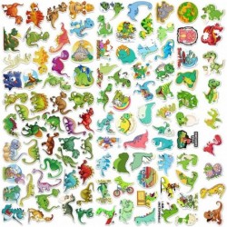 Cute Dinosaur Stickers for Kids 100 Pcs/Pack Water Bottles Stickers Vinyl Hydroflasks Stickers Waterproof Aesthetic Stickers ...