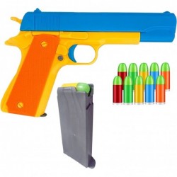 Colt 1911 Kid Toy Gun Soft Bullets Ejecting Magazine - Style of M1911 Toy Guns for Boys or Girl Pistol with Play Fun Outdoor ...