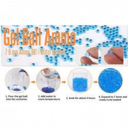 Gel Blaster Ammo Splatter Ball Gun Ammo (7-8 mm) Water Balls Beads Refill Ammo Gel Splater Ball Blaster Bullets Compatible wi...