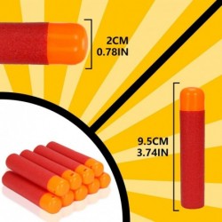 60 Foam Bullets Refill Dart -3.74in/9.5cm Foam Bullets for Nerf Mega Series Guns Refill Nerf Darts Blasters Pack for Boys Gir...