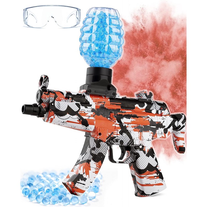 Electric Gel Ball Blaster MP-5 Automatic Ball Blaster with 5 000 Gel Balls and Goggles Gift for Kids Ages 12+ (Red) $45.42 To...