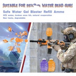 Gel Ball Blaster Refill Ammo Water Ball Beads for Gel Toy Blaster(6 Pack-10 000 Per Pack) Water Bullets Beads for Gel Gun Eco...