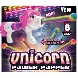 Unicorn Power Popper Foam Blaster Toy - Rapid Fire Rainbow Ball Shooter Blasts Up to 8 Foam Balls - Indoor or Outdoor Play - ...