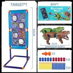 Dinosaur Shooting Games Toys for 6 7 8 9 10+ Year Old Boys Girls 2 Foam Ball Popper Air Guns Standing Shooting Target 20 Foam...