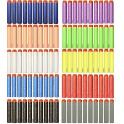 100 Pack Refill Darts Foam Bullets for Nerf War Gun Party for Nerf N-Strike Elite Series 10 Colors $17.90 Toy Foam Blasters &...