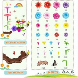 Flower Garden Building Toys for Girls Age 3 4 5 6 7 Year Old 143PCS Educational STEM Gardening Pretend Toys Kit Gardening Toy...