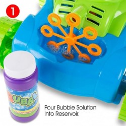 Bubble Lawn Mower for Kids Electronic Bubble Blower Machine Summer Outdoor Push Toys for Kids First Birthday Gift for Boys an...