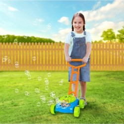 Bubble Lawn Mower for Kids Electronic Bubble Blower Machine Summer Outdoor Push Toys for Kids First Birthday Gift for Boys an...