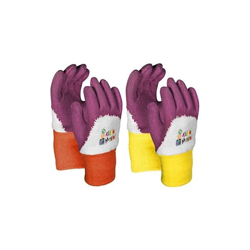 Kids Gardening Gloves: 2-Pairs Children’s Gardening Gloves Set (2-6 Years) for Home/School Gardening| Breathable Cotton Gripp...