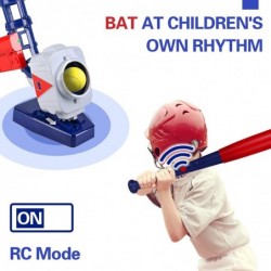 Kids 2 in 1 RC Baseball & Tennis Pitching Machine Automatic Pitcher Ball Launcher W/ Bat Outdoor Sports Games Outside Backyar...