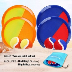 Toss and Catch Ball Game Set Indoor Outdoor Toy Paddle Ball Catch Set Backyard Game Lawn Summer Beach Toys for Kids Adults Fa...