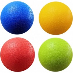 8.5-inch Dodgeball Playground Balls Pack of 4 Balls with 1 Pump Official Size for Dodge Ball Handball Camps and Schools (4 Ba...