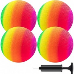 Playground Balls Kickballs 8.5 Inch Rainbow Playground Ball Set for Kids and Adults Dodgeball Kick Balls Handball for Indoor ...