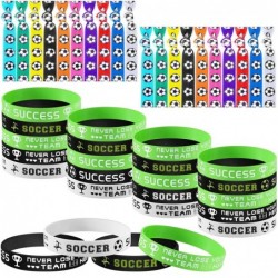 40 Pieces Soccer Party Favors Gift Includes 20 Pcs Soccer Motivational Silicone Wristband Bracelet and 20 Pcs Soccer Hair Tie...