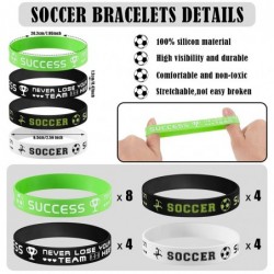 40 Pieces Soccer Party Favors Gift Includes 20 Pcs Soccer Motivational Silicone Wristband Bracelet and 20 Pcs Soccer Hair Tie...