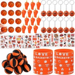 Basketball Party Favors Set Basketball Goodie Bag Fillers Basketball Toy Whistle Basketball Stickers Stress Ball Keychain Sil...