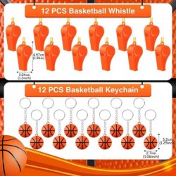 Basketball Party Favors Set Basketball Goodie Bag Fillers Basketball Toy Whistle Basketball Stickers Stress Ball Keychain Sil...