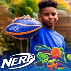 Spiral Grip Football - Junior and Mini Sizes - Patented Spacelace for Ultimate Spirals - Machine Stitched Construction - Pump...