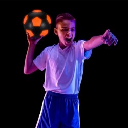 2 Pack Glow in The Dark Soccer Ball Light up LED Soccer Ball Official Size 5 Glow Ball with 2 Pump and 10 Spare Batteries Bal...