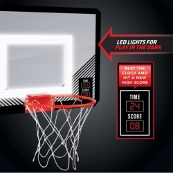 The LED Light-Up Basketball 18 Inch Hoop Sports Game with Mini Ball for Indoor/Outdoor Play During The Day or Night -Slam Dun...