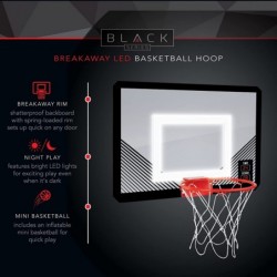 The LED Light-Up Basketball 18 Inch Hoop Sports Game with Mini Ball for Indoor/Outdoor Play During The Day or Night -Slam Dun...