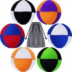 6 Pieces Footbag Balls Juggling Balls Sand Filled 8 Panel Footbag with Storage Bag for Beginners and Skillful Teens Adults As...