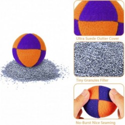 6 Pieces Footbag Balls Juggling Balls Sand Filled 8 Panel Footbag with Storage Bag for Beginners and Skillful Teens Adults As...