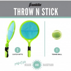 Throw 'N Stick Toss + Catch Game for Kids - Self Stick Tennis Ball Catch Game - Includes (2) Catch Mitts with Handles + (1) B...