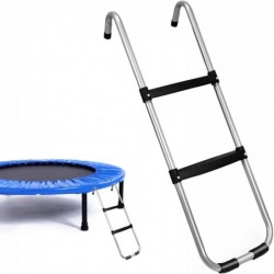 Trampoline Ladder Universal Hook Trampoline Accessories with 2 Wide Skid-Proof Steps for Children Kids UV Treated Material 2 ...