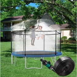 Trampoline Sprinkler for Kids - Outdoor Backyard Water Park Sprinkler Hose Cooling Kit - Fun Summer Trampoline Accessories Wa...