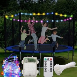 LED Trampoline Lights 39.4Ft Trampoline Rim LED Light for Trampoline Remote Control Waterproof LED Lights Bounce Party Play a...