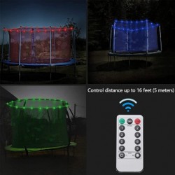 LED Trampoline Lights 39.4Ft Trampoline Rim LED Light for Trampoline Remote Control Waterproof LED Lights Bounce Party Play a...