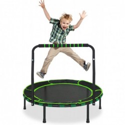 36' Mini Toddler Trampoline for Kids with Folding Handle and Padded Cover Foldable Trampoline for Kids Ages 3 to 6 Indoor Out...