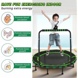 36' Mini Toddler Trampoline for Kids with Folding Handle and Padded Cover Foldable Trampoline for Kids Ages 3 to 6 Indoor Out...