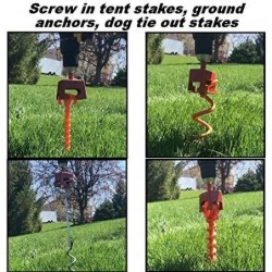 Trampoline Swing Set Playset Speed Staker Drill in Your Heavy Duty Spiral Ground Anchors in Seconds. Multi Functional Works O...