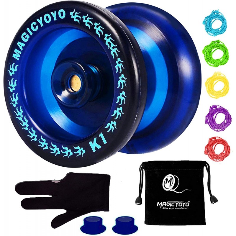 Responsive YoYo K1-Plus with Yoyo Sack + 5 Strings and Yo-Yo Glove Gift (Blue) $24.58 Yo-Yos