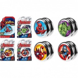 Marvel Avengers Toys YoYo Toy (12 Units Assorted Styles) Superheroes Spiderman Hulk Captain America & Ironman Kids Yoyo Begin...