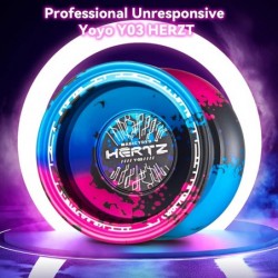 Unresponsive Yoyo Professional Yoyo for Adults Metal Yoyo for Kids Beginner Alloy Yo Yo Y03-Hertz+6 Yoyo Strings+Bearing Remo...