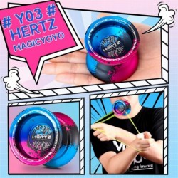 Unresponsive Yoyo Professional Yoyo for Adults Metal Yoyo for Kids Beginner Alloy Yo Yo Y03-Hertz+6 Yoyo Strings+Bearing Remo...