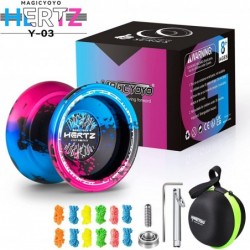 Unresponsive Yoyo Professional Yoyo for Adults Metal Yoyo for Kids Beginner Alloy Yo Yo Y03-Hertz+6 Yoyo Strings+Bearing Remo...