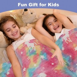 Cozwiv Glow in The Dark Blanket for 1-10 Year Old Girl Birthday Gifts Ideas Cool Unicorns Gifts for Age 1 2 3 4 5 6 7 8 9 10 ...