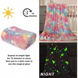 Cozwiv Glow in The Dark Blanket for 1-10 Year Old Girl Birthday Gifts Ideas Cool Unicorns Gifts for Age 1 2 3 4 5 6 7 8 9 10 ...