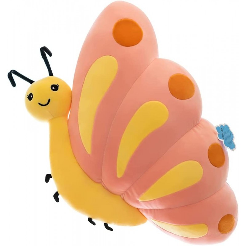 Butterfly Plush Stuffed Animal Pillow Soft Plush Toys for Girl Adult Butterfly Kids Toys Pink Home Decoration Bed Living Room...