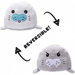 Reversible Plushie Girls & Boys Toys Sea Lion Cute Mood Stuffed Animal Throw Pillow Doll Help Stress Relief and Express Your ...