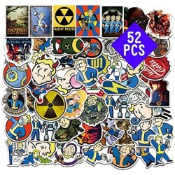 Gaming Stickers 52PCS Cool Game Decals for Computer Luggage Scrapbook Water Bottle Box Guitar Gifts for Teens Boys TTZ-Fall 5...